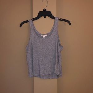 Grey Cropped Tank Top